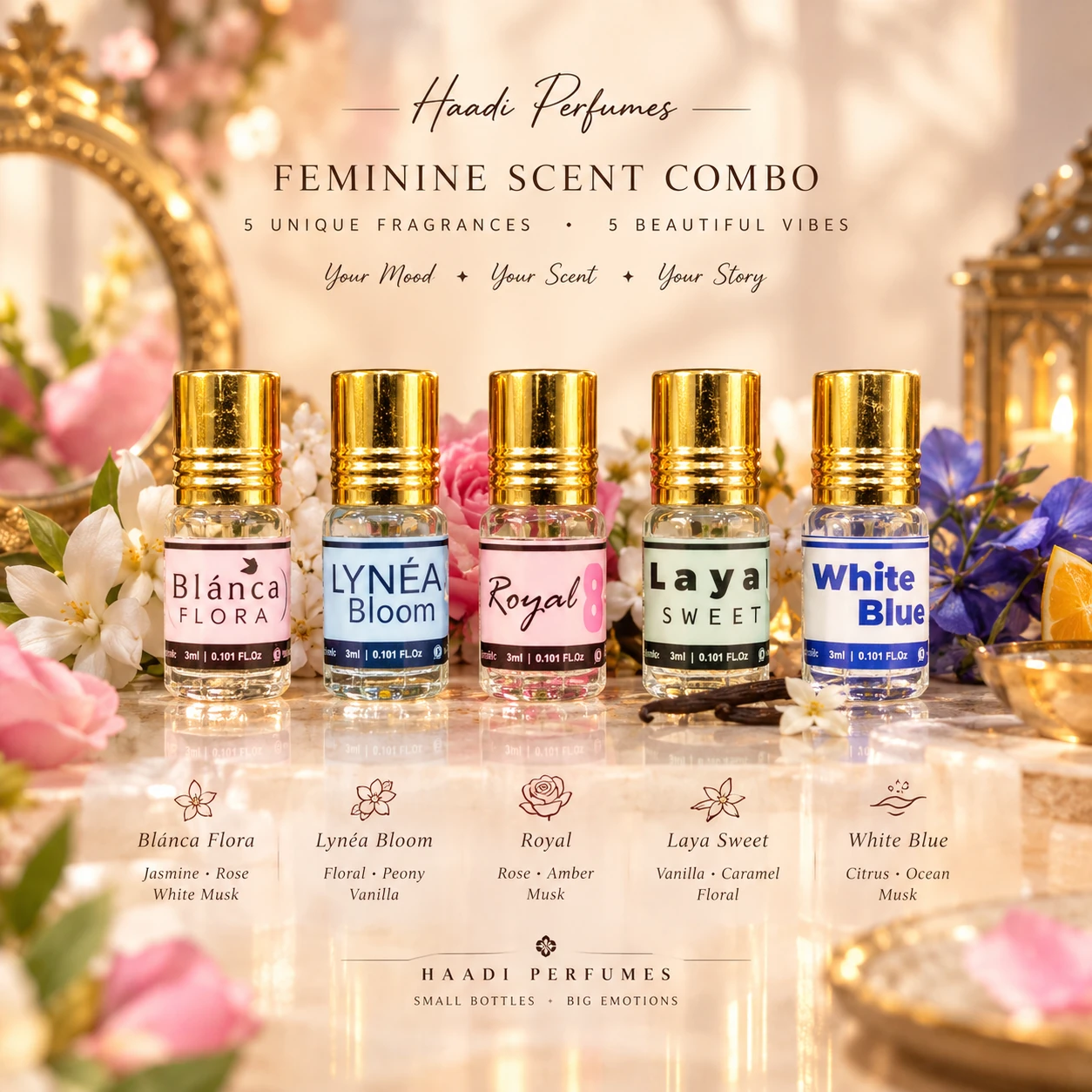 Haadi Layal Flora feminine combo notes and scent profiles
