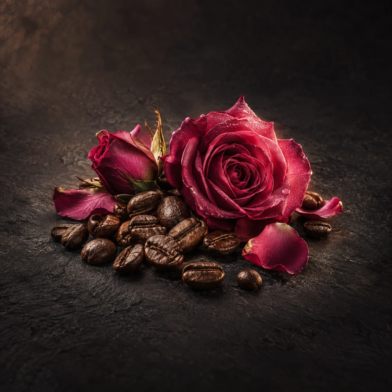 Heart fragrance notes for Haadi Cafe Damishk: Roasted coffee and Turkish rose