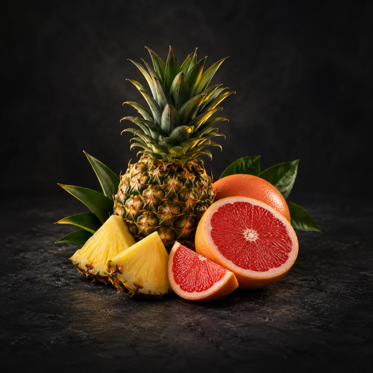 Top fragrance notes for Haadi Ignis Grove: Adventurous pineapple and grapefruit