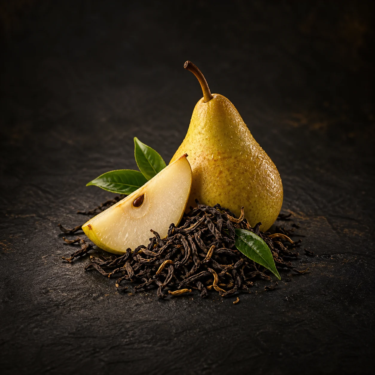 Top fragrance notes for Haadi Moreish Musk: Crisp black tea and pear