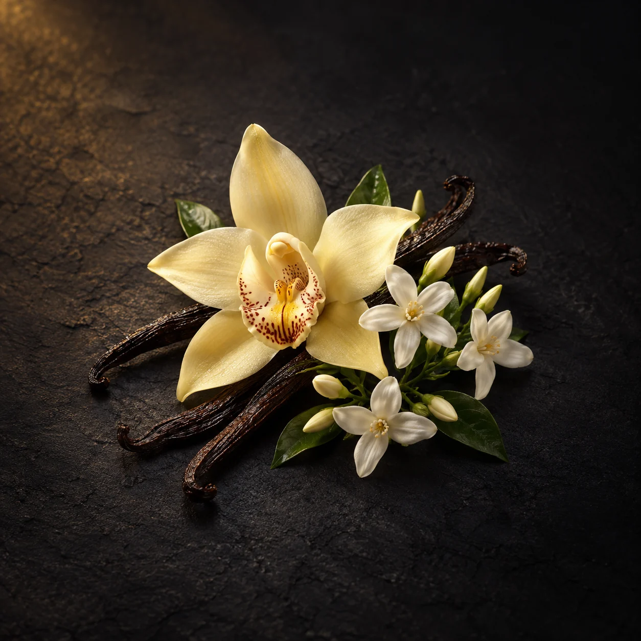 Heart fragrance notes for Haadi White Sky: Vanilla orchid and jasmine