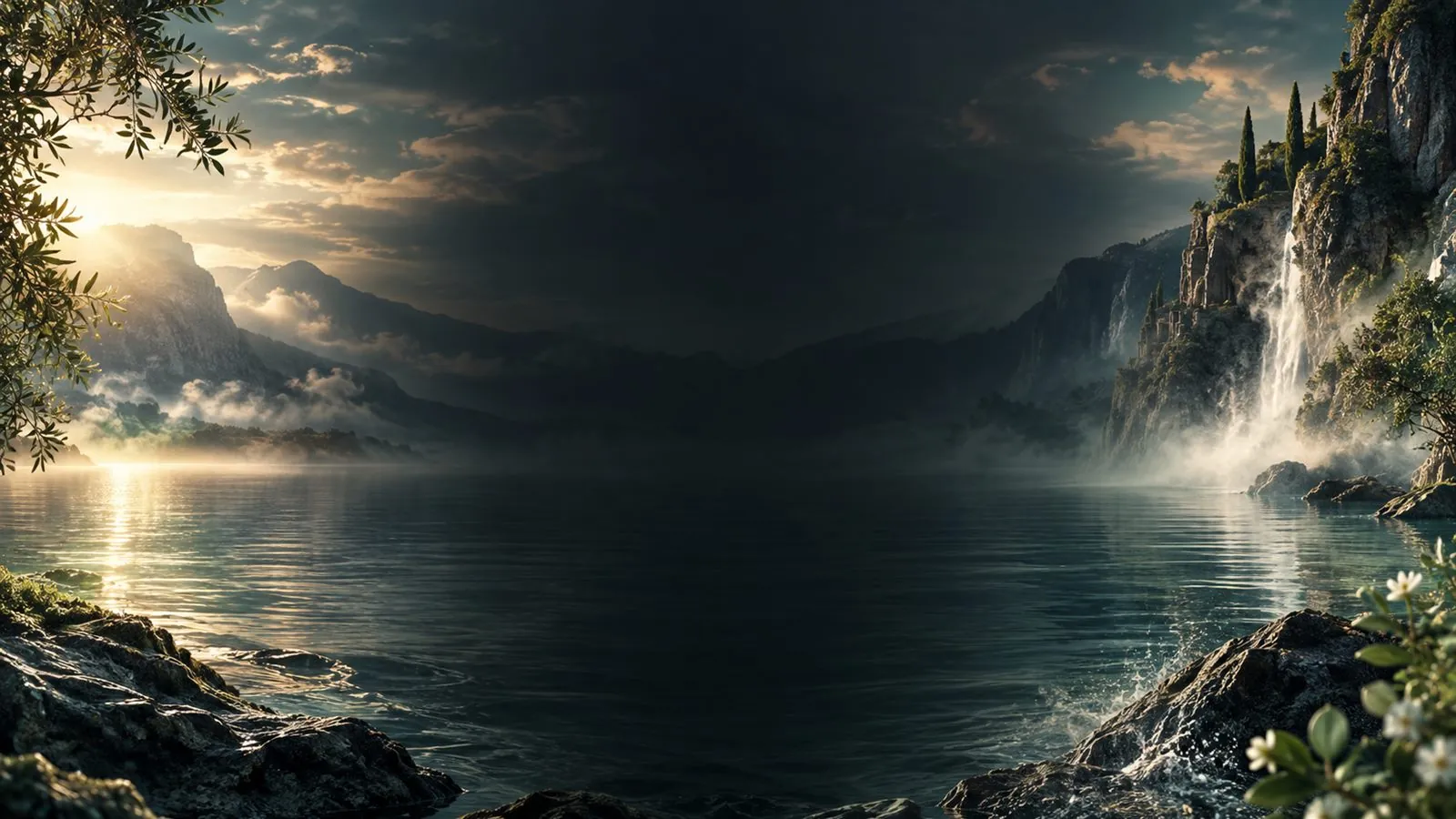 Atmospheric fragrance story artwork for Haadi Lake Dews