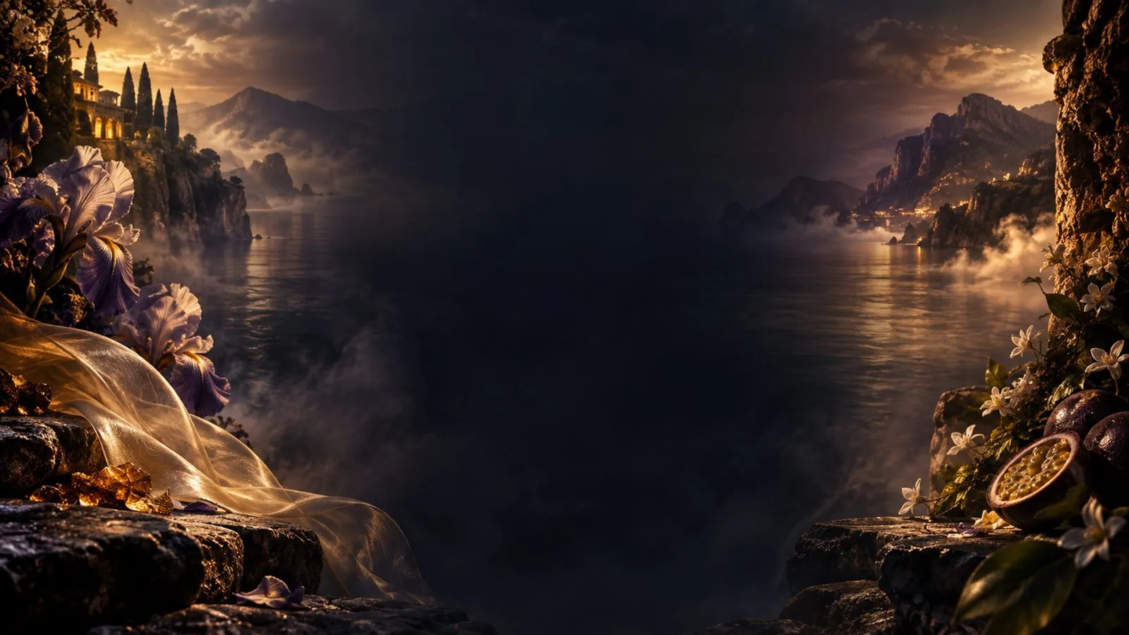 Atmospheric fragrance story artwork for Haadi Murphy Blue