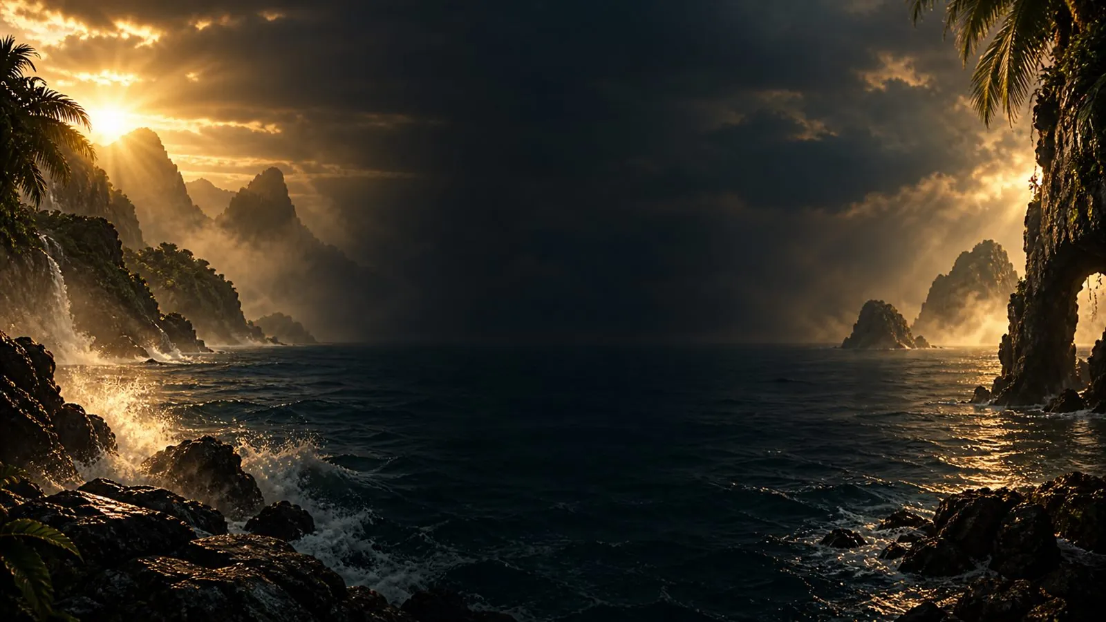 Atmospheric fragrance story artwork for Haadi The Lost Galleon