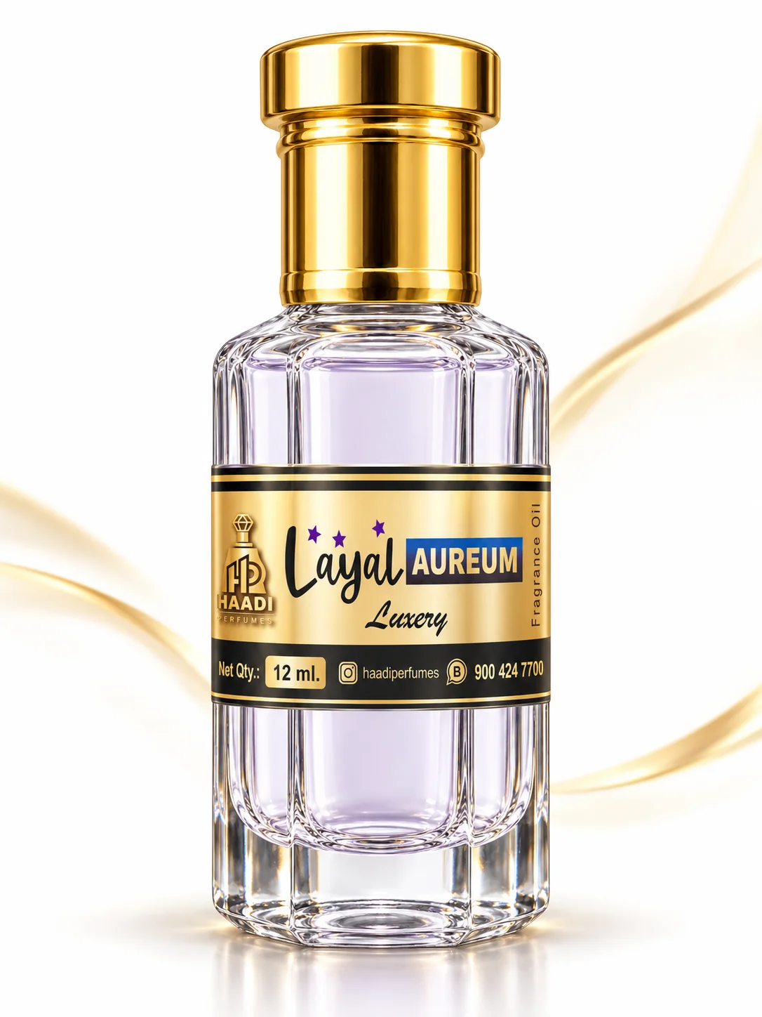 Haadi Layal Aureum 12 ml attar bottle 12ml
