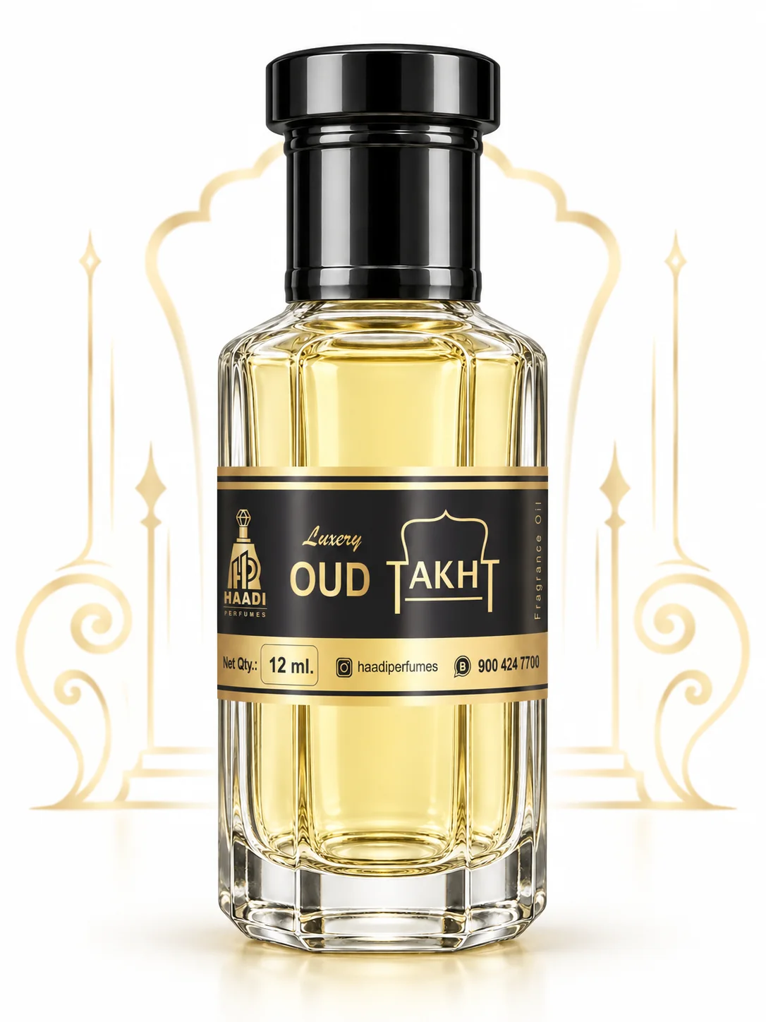 Haadi Oud Takht 12 ml attar bottle 12ml