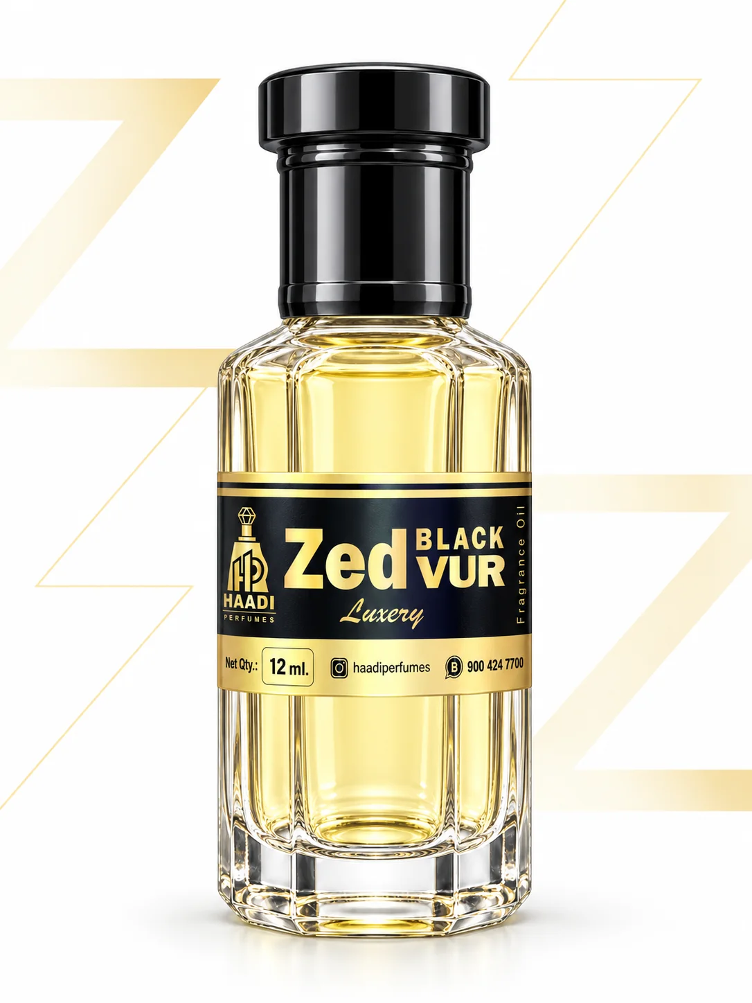 Haadi ZedVur Black 12 ml attar bottle 12ml