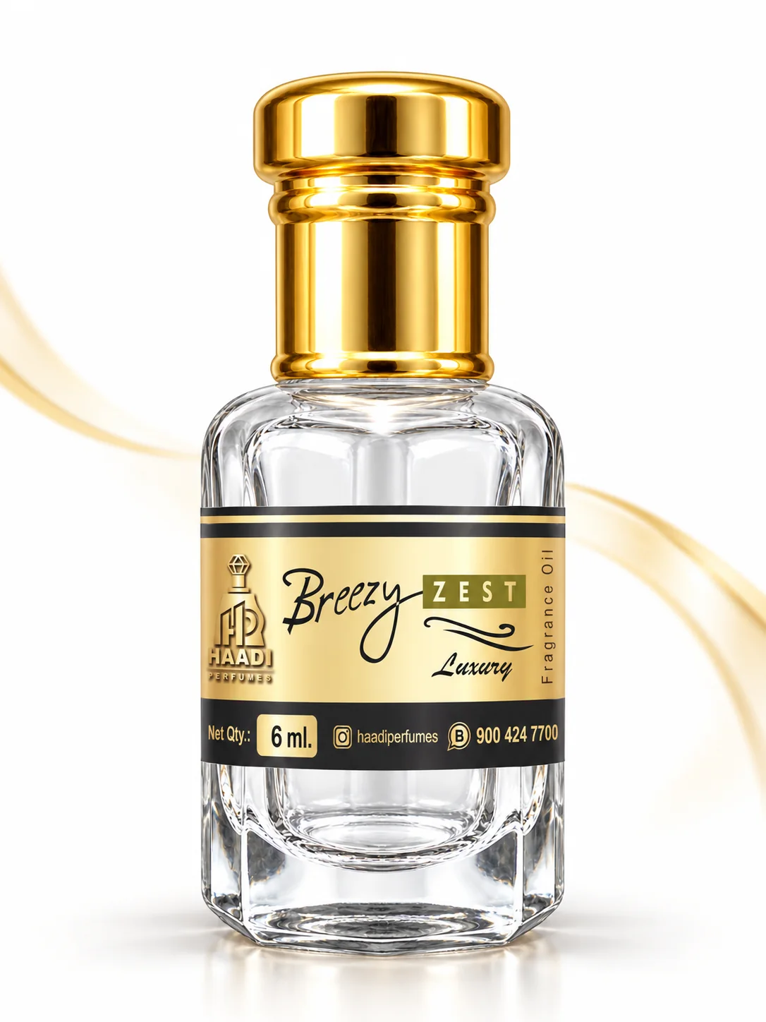 Haadi Breezy Zest 6 ml attar bottle
