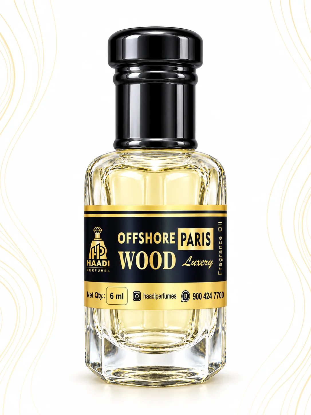 Haadi Offshore Paris Wood 6 ml attar bottle
