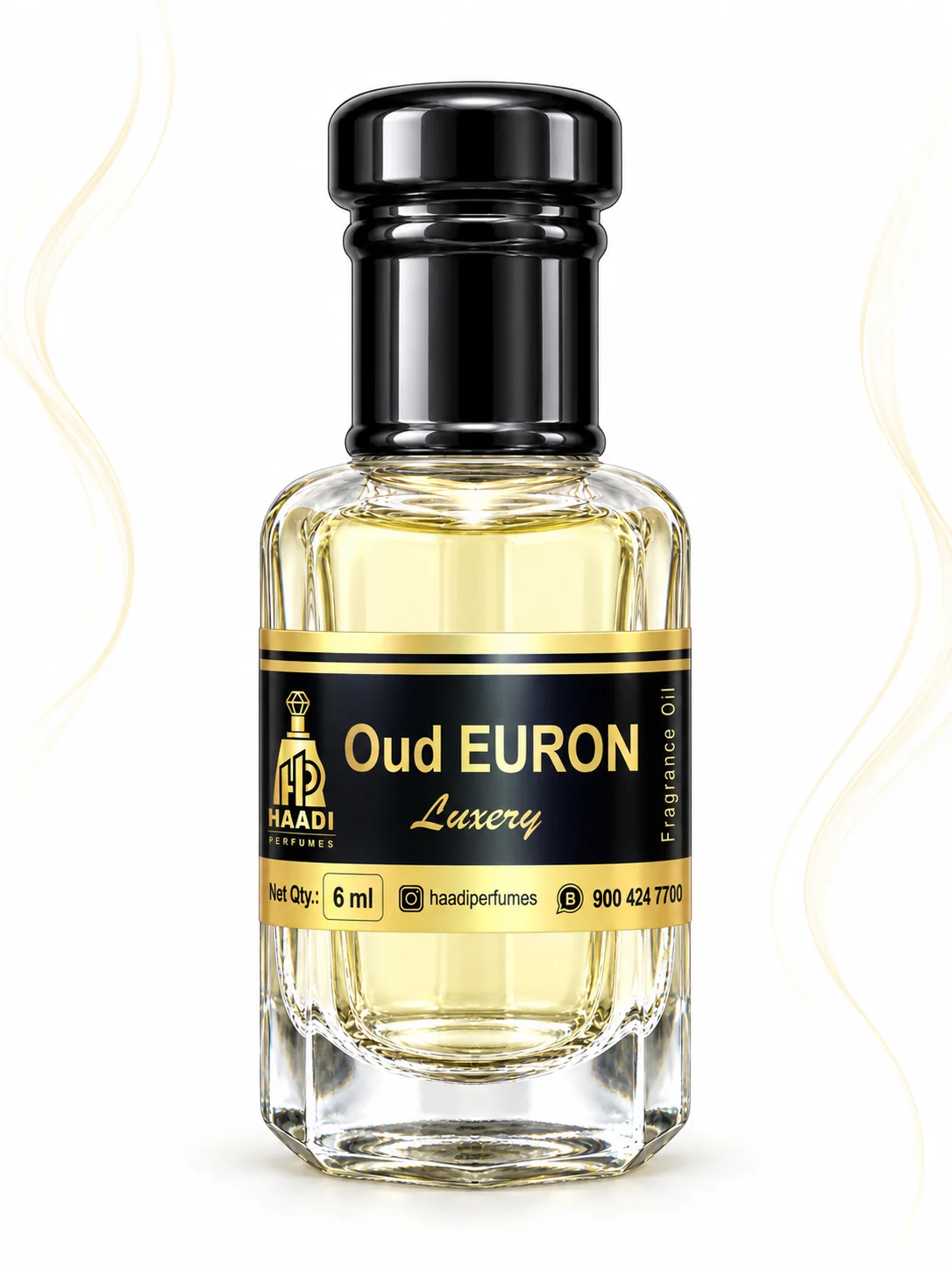 Haadi Oud Euron 6 ml attar bottle