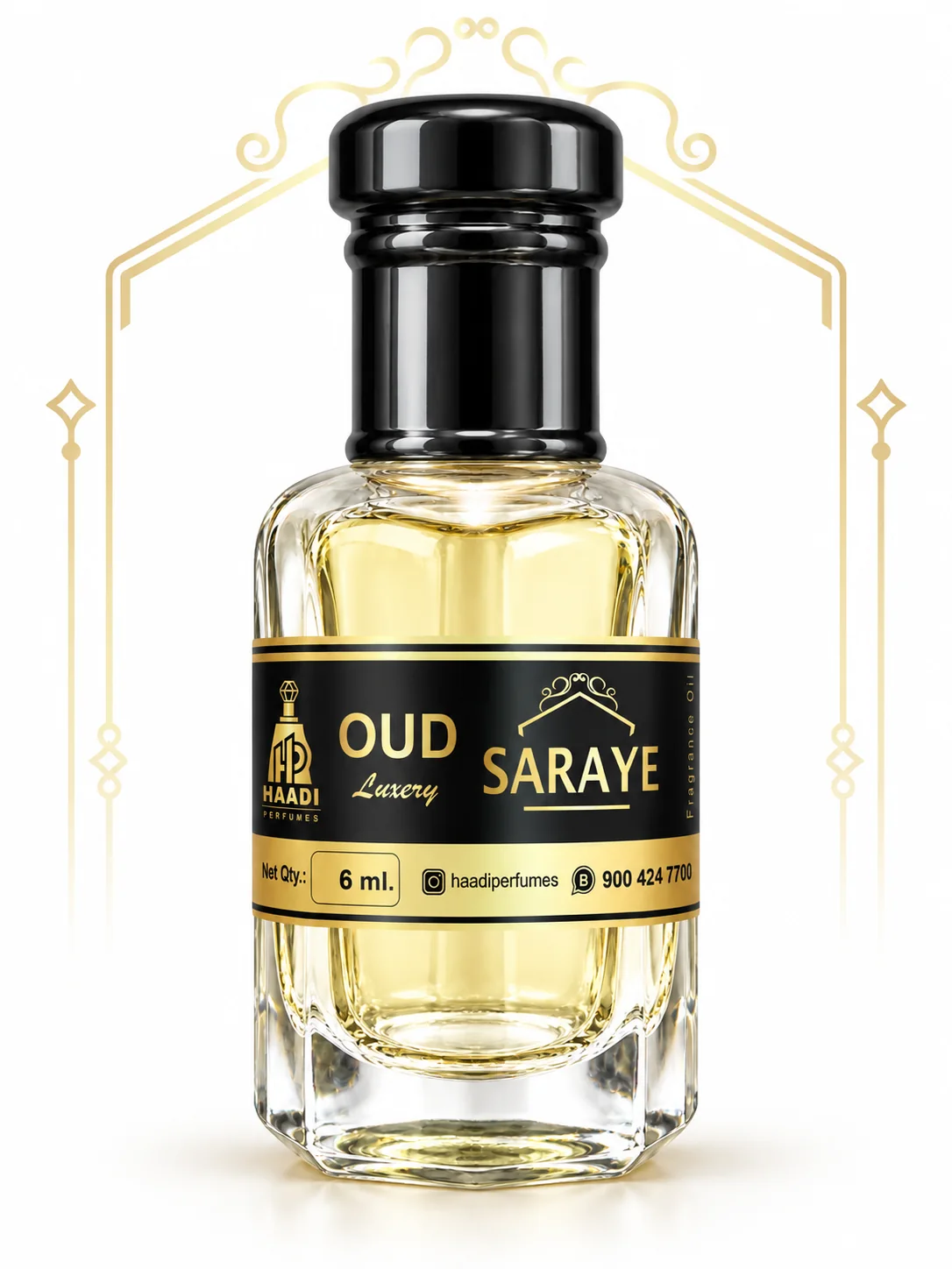 Haadi Oud Saraye 6 ml attar bottle