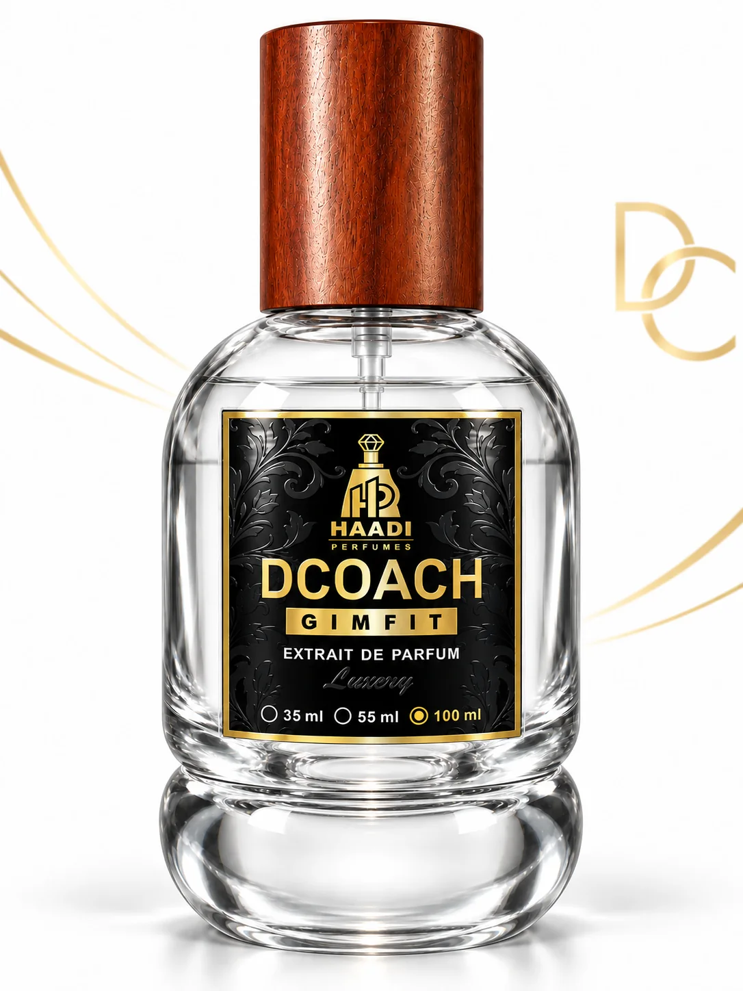 Haadi DCoach Gimfit 100 ml extrait de parfum bottle