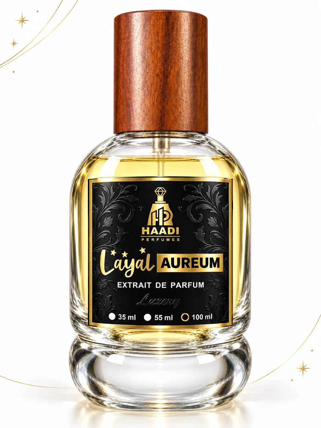 Haadi Layal Aureum 100 ml extrait de parfum bottle