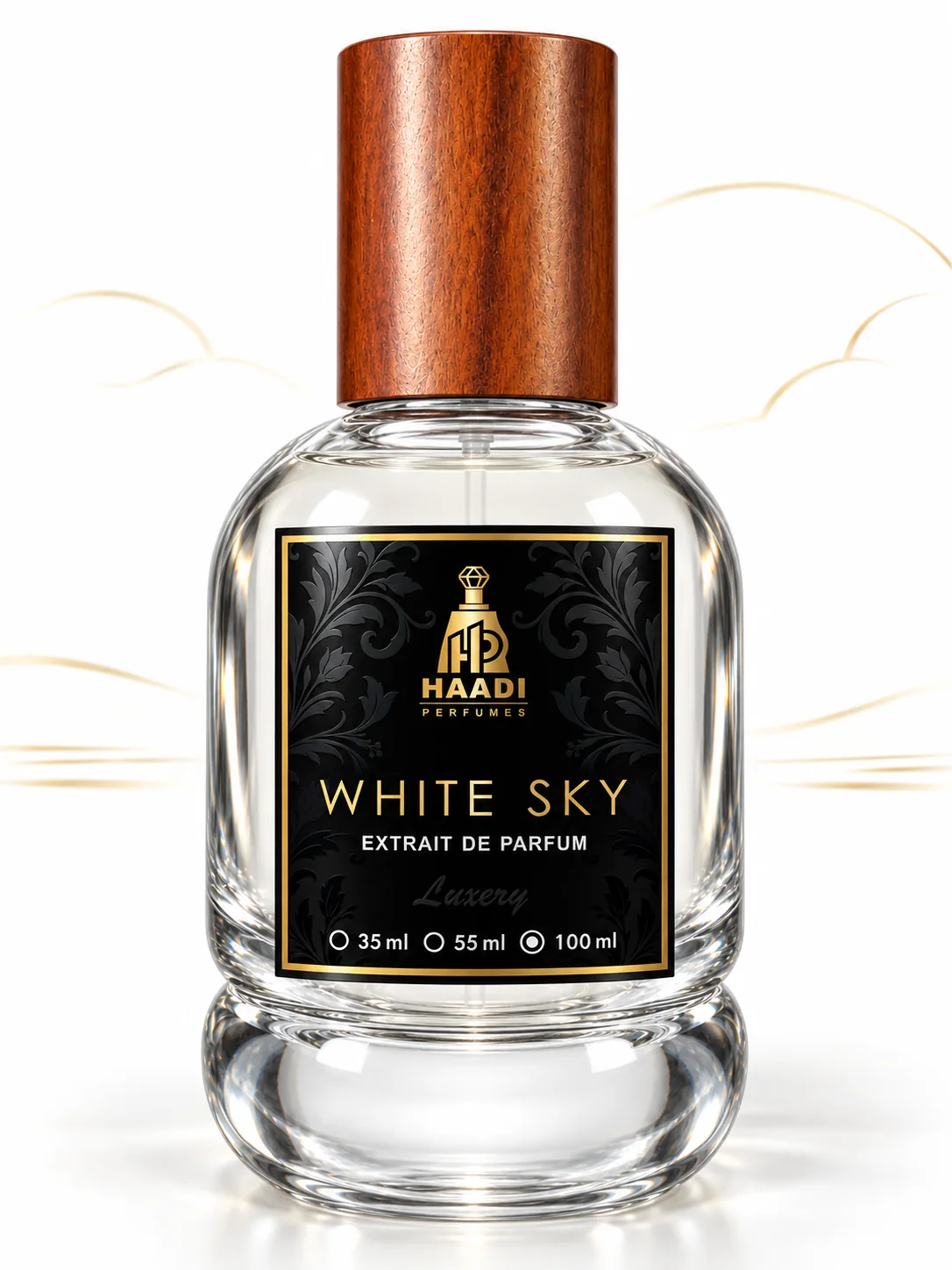 Haadi White Sky 100 ml extrait de parfum bottle
