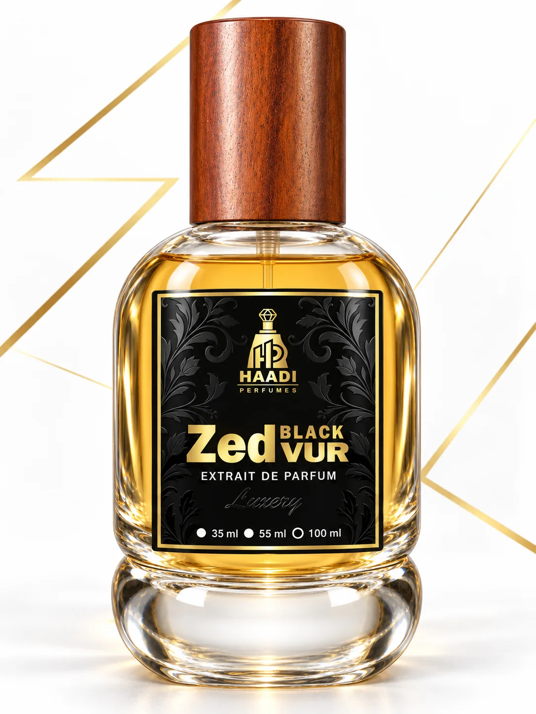 Haadi ZedVur Black 100 ml extrait de parfum bottle