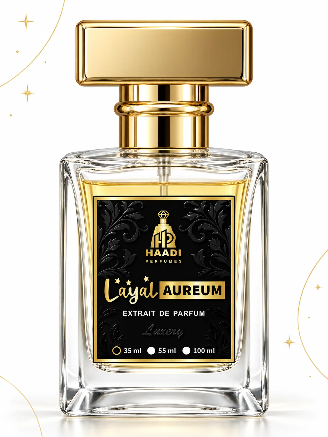 Haadi Layal Aureum 35 ml extrait de parfum bottle
