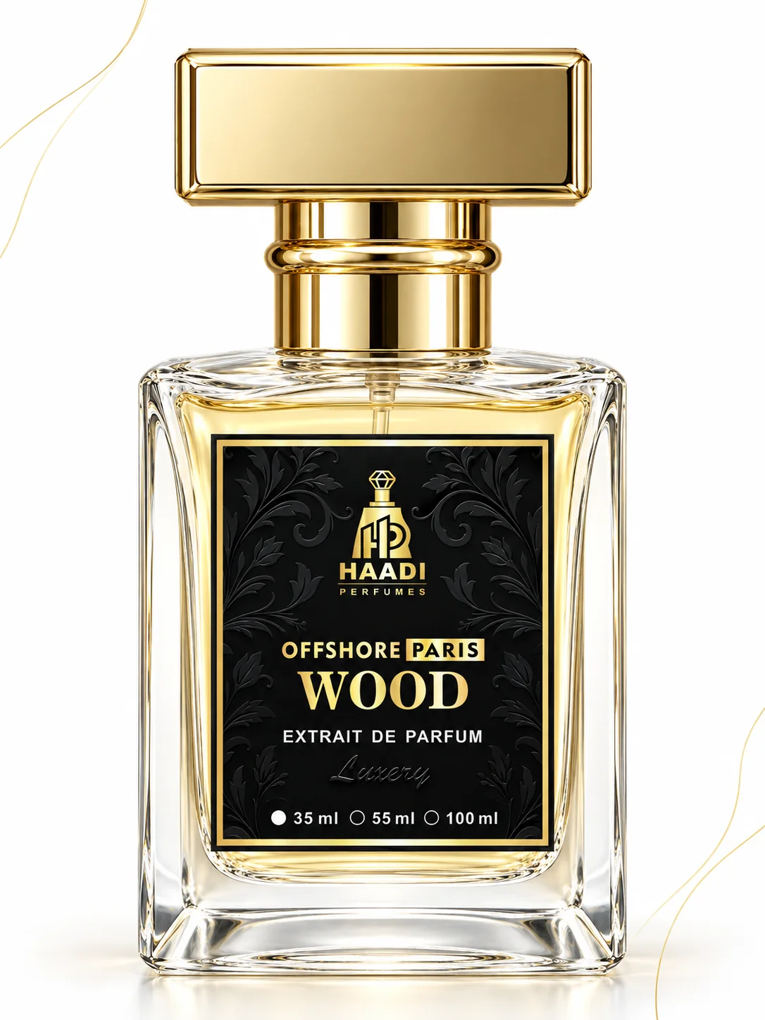 Haadi Offshore Paris Wood 35 ml extrait de parfum bottle