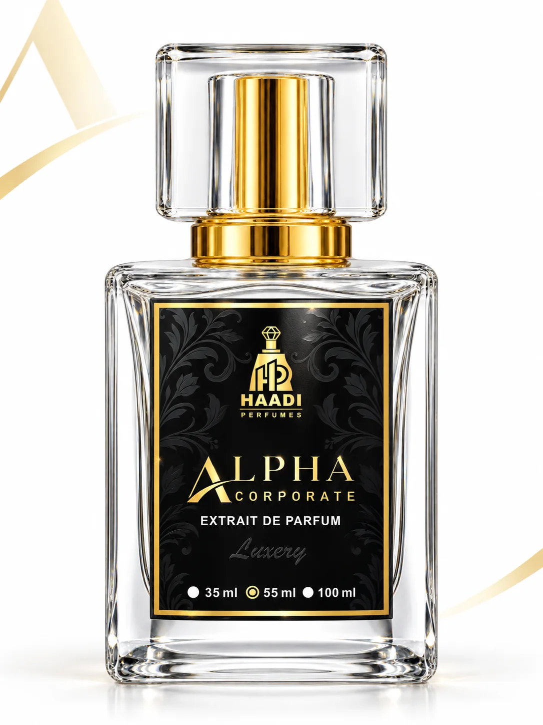 Haadi The Alpha Corporate 55 ml extrait de parfum bottle