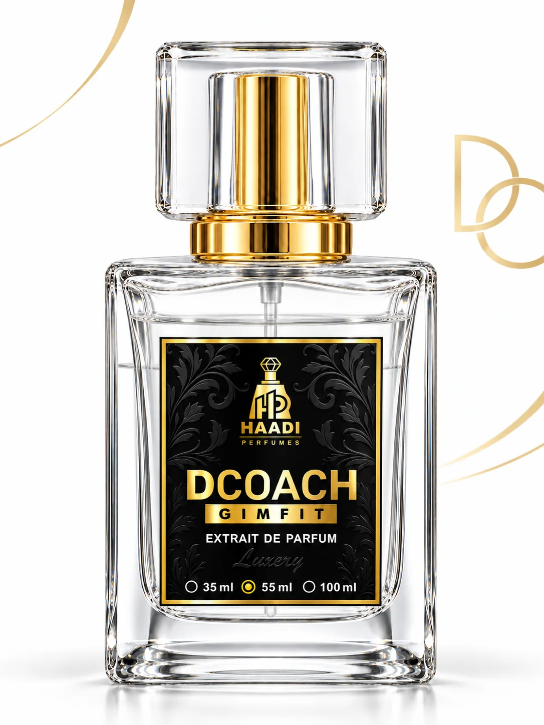 Haadi DCoach Gimfit 55 ml extrait de parfum bottle