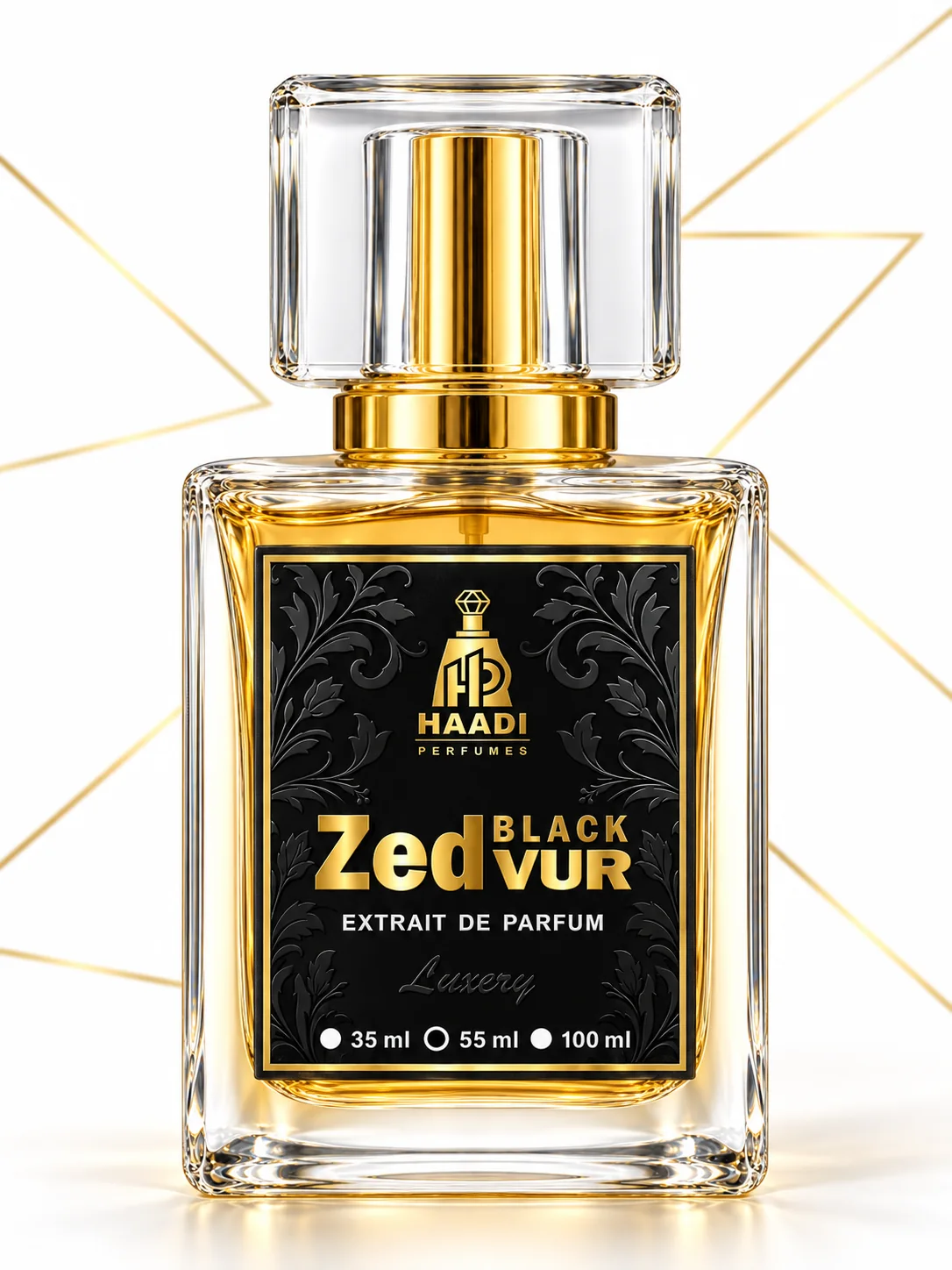 Haadi ZedVur Black 55 ml extrait de parfum bottle